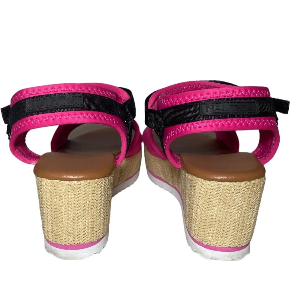Nautica espadrilles pink nylon Womens size‎ 8.5